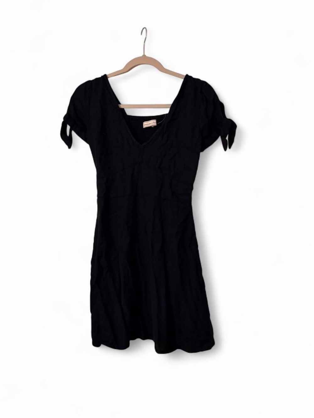 Abercrombie & Fitch Black Tie Sleeve Mini Dress